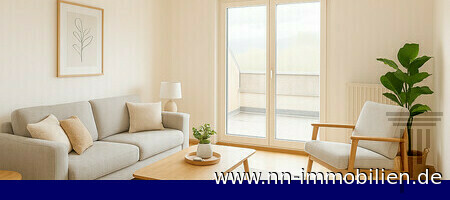heller und freundlicher Wohnbereich - möbliert durch KI heller und freundlicher Wohnbereich - möbliert durch KI