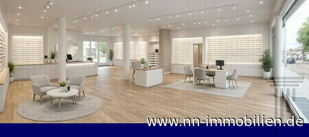 Moderner Optikerladen � Einrichtung mittels KI visualisiert.